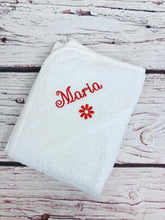 Load image into Gallery viewer, Baby Name Hooded Towel - More Colours Available
