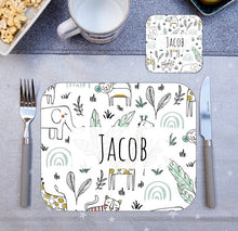 Load image into Gallery viewer, Personalised Children&#39;s Dining Placemat &amp; Coaster
